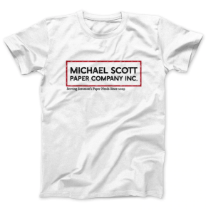 white michael scott paper company t-shirt