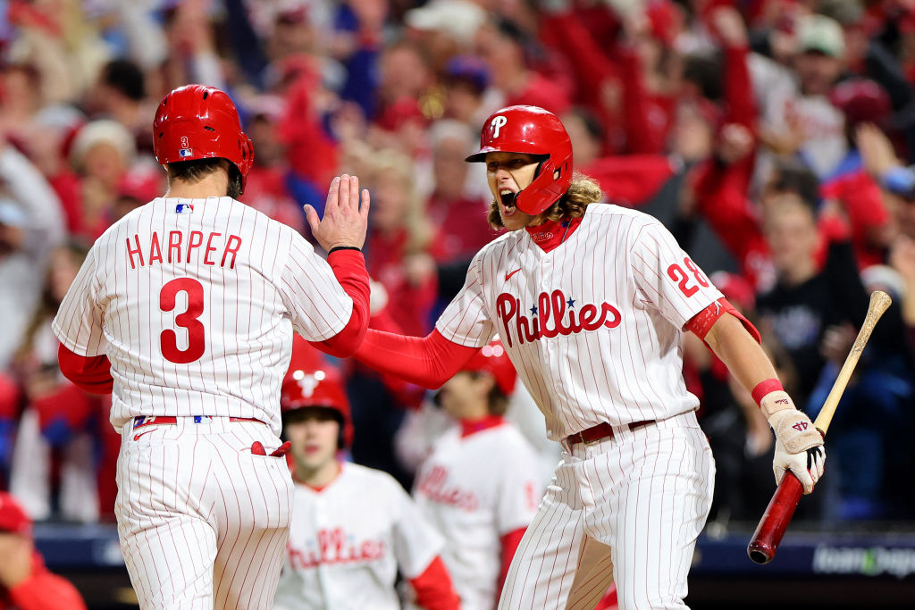 What do you think Bryce Harper said to Alec Bohm? #phillies