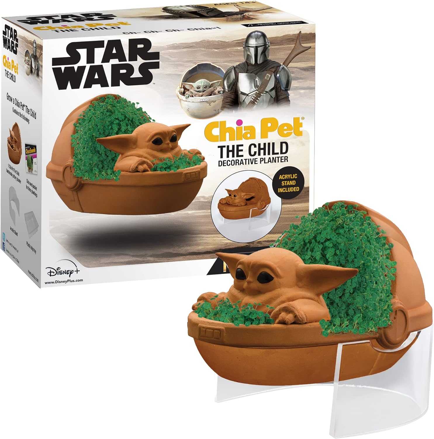 After 2 weeks my Baby Yoda Chia Pet has fully grown! : r/TheMandalorianTV