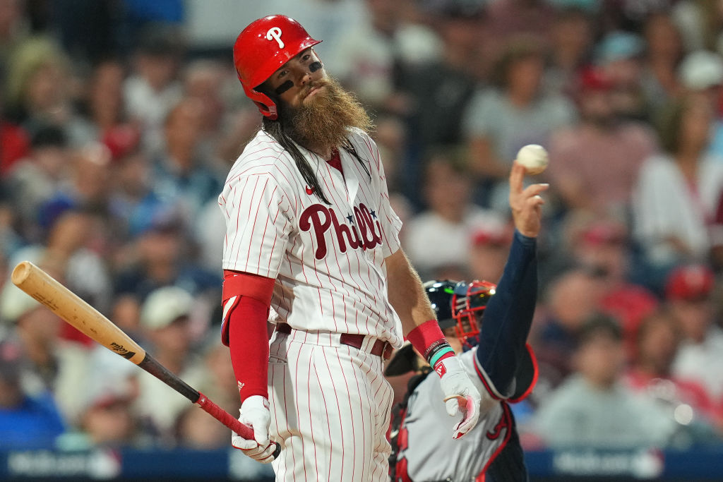 Photo: Philadelphia Phillies Kyle Schwarber Reacts to Striking Out