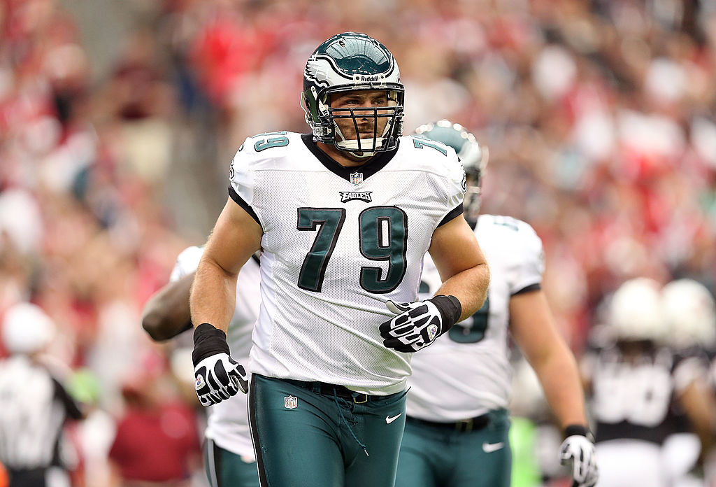 GLENDALE, AZ - SEPTEMBER 23:  Offensive tackle Todd Herremans #79 of the Philadelphia Eagles during the NFL game against the Arizona Cardinals at the University of Phoenix Stadium on September 23, 2012 in Glendale, Arizona. The Cardinals defeated the Eagles 27-6. 