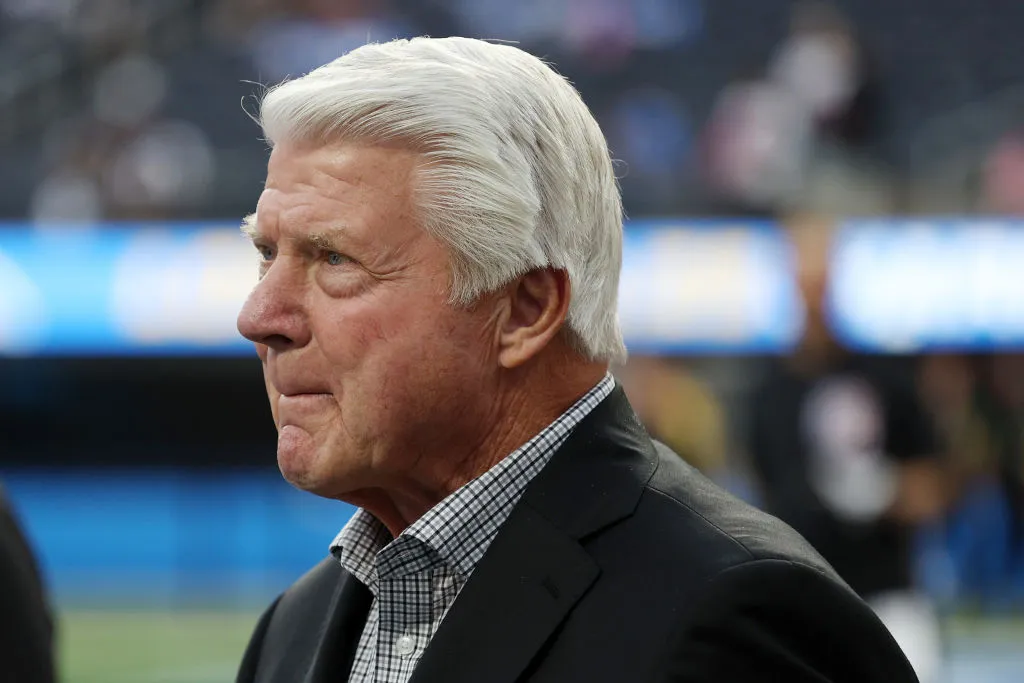 INGLEWOOD, CALIFORNIA - OCTOBER 16: Former NFL head coach Jimmy Johnson looks on before the game between the Dallas Cowboys and the Los Angeles Chargers at SoFi Stadium on October 16, 2023 in Inglewood, California.