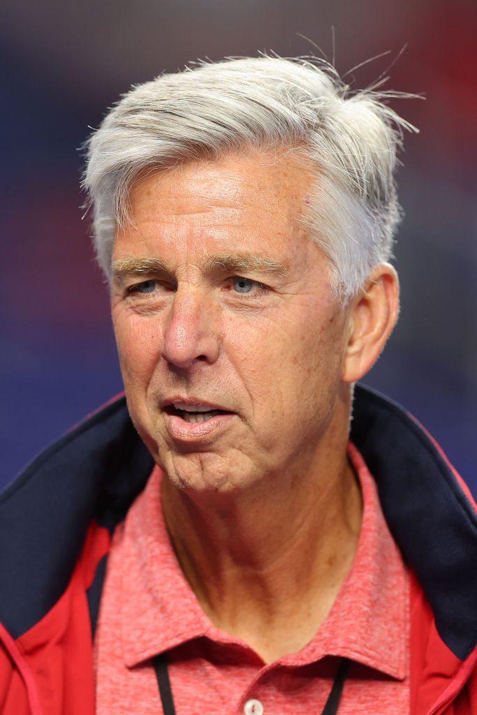 MIAMI, FLORIDA - APRIL 14: President of Baseball Operations Dave Dombrowski of the Philadelphia Phillies looks on prior to the game against the Miami Marlins at loanDepot park on April 14, 2022 in Miami, Florida. 