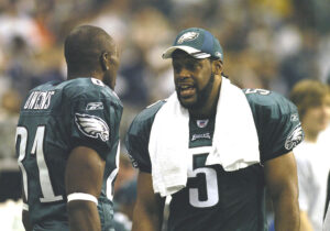 Donovan McNabb and Terrell Owens of the Philadelphia Eagles