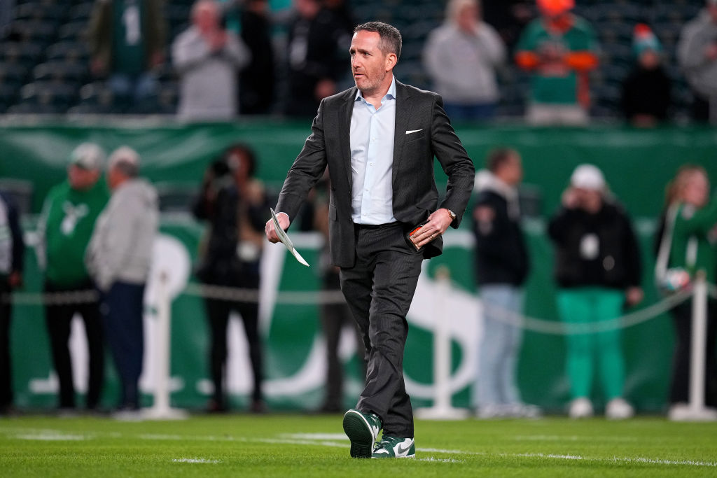 PHILADELPHIA, PENNSYLVANIA - OCTOBER 22: General Manager of the Philadelphia Eagles Howie Roseman looks on prior to a game against the Miami Dolphins at Lincoln Financial Field on October 22, 2023 in Philadelphia, Pennsylvania. 