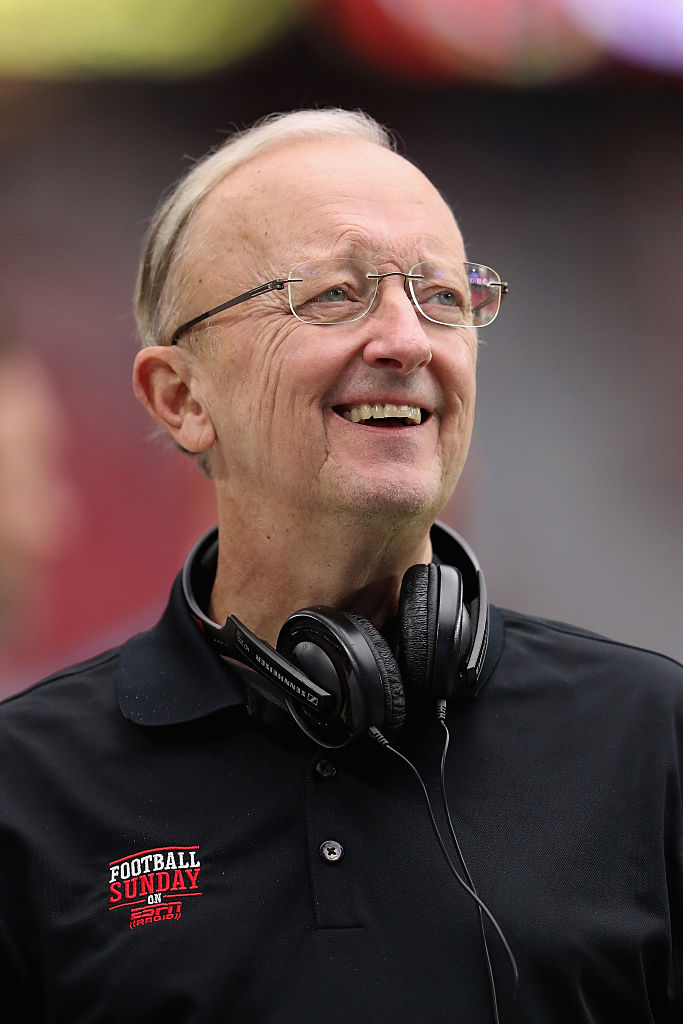 GLENDALE, AZ - OCTOBER 02:  ESPN reporter John Clayton during the NFL game between the Arizona Cardinals and the Los Angeles Rams at the University of Phoenix Stadium on October 2, 2016 in Glendale, Arizona.  