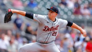 Tarik Skubal #29 of the Detroit Tigers pitches during the first inning against the Atlanta Braves at Truist Park on June 19, 2024 in Atlanta, Georgia.