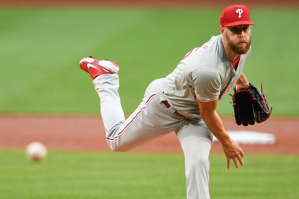 Starting pitcher Zack Wheeler #45 of the Philadelphia Phillies throws during the first inning of a game against the Boston Red Sox at Fenway Park on June 11, 2024 in Boston, Massachusetts.