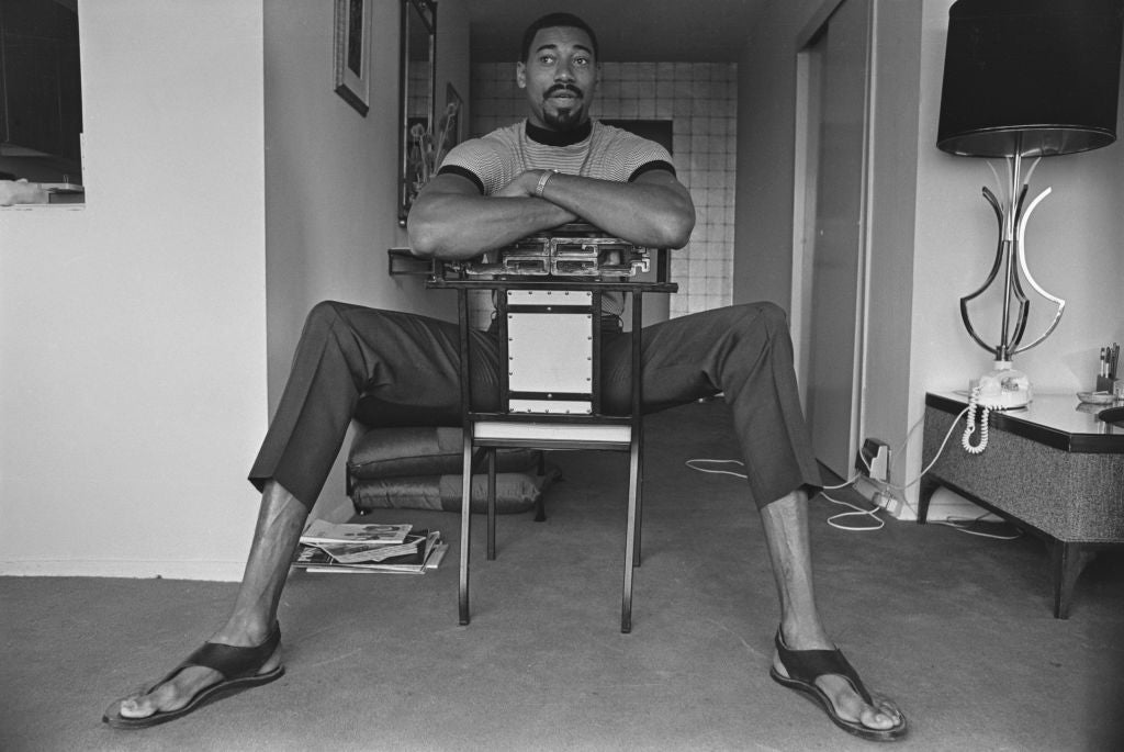 American basketball player Wilt Chamberlain, one of the highest paid athletes in America, USA, 25th August 1965.